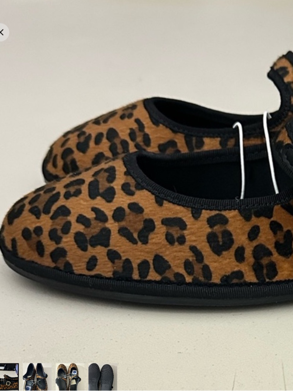 Universal Threads Leopard Print Mary Jane Flats in Brown and Black